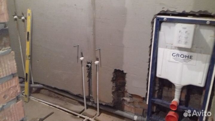 Укладка кафельной плитки, сантехника