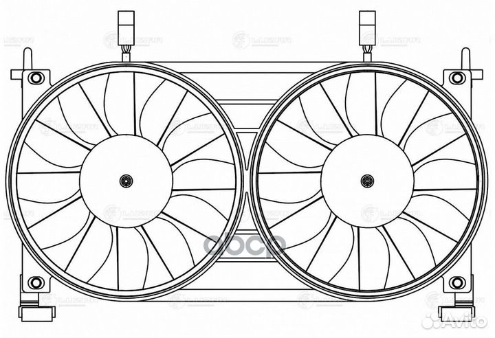 LFK 01225 электровентилятор охлаждения с кожух