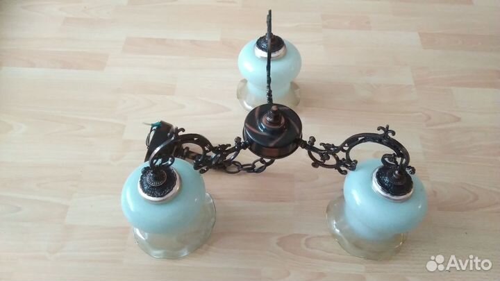 Люстра трехрожковая бронза