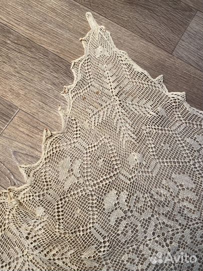 Старинное вязаное кружево Накидка на комод стол 2ш