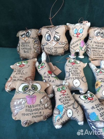 Кофейные котики, зайцы, совушки