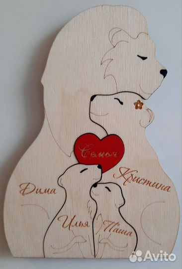 Магнит на холодильник Семья Неразлучников