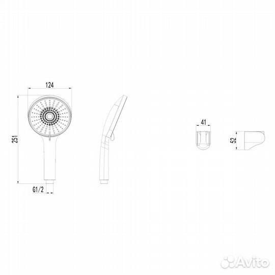 Смеситель для ванны AWP Tulos S2617C с изливом 200