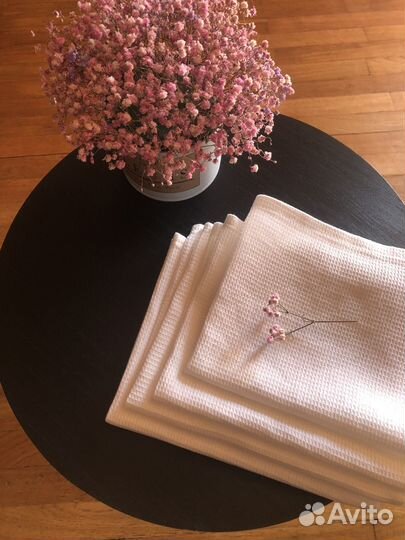 Набор вафельных полотенец для кухни, 4 шт