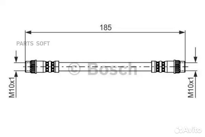 Bosch 1987476711 1 987 476 711 шланг тормозной зад