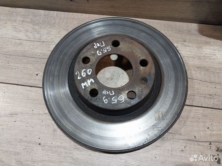 Диски тормозные передние Volkswagen Passat B5 260м