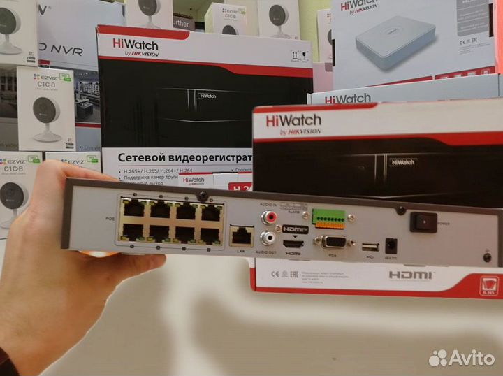 8ми канал POE видеорегистратор DS-N308P(С) HiWatch