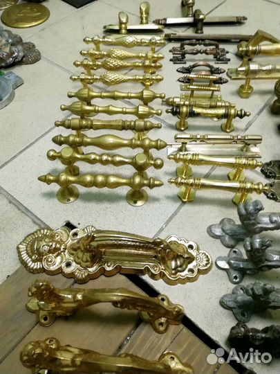 Ручки дверные,старинные, винтажные Бронза