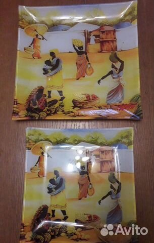 Блюдо сервировочное (2 ) в стиле сафари новое