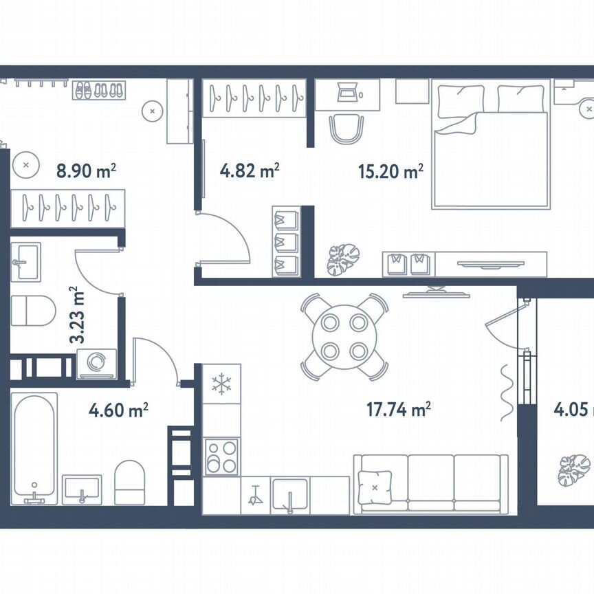 1-к. квартира, 56,5 м², 10/11 эт.