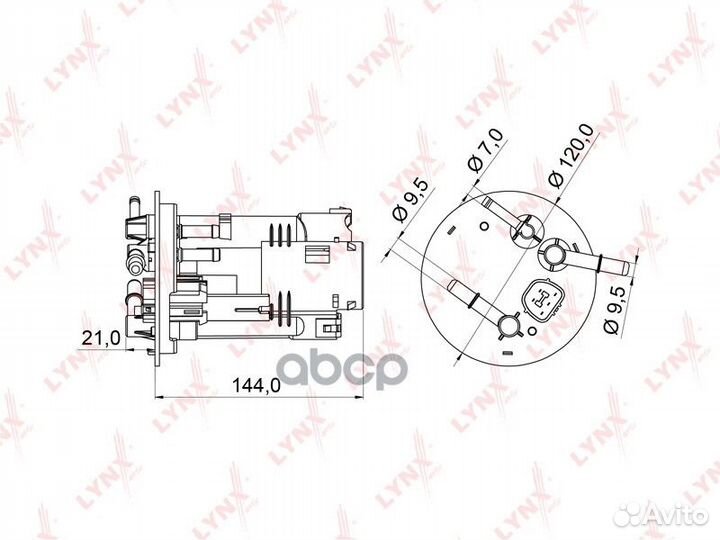 Фильтр топливный LF971M lynxauto
