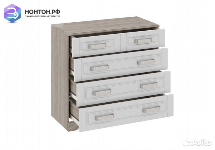 Комод Прованс дуб сонома трюфель / крем