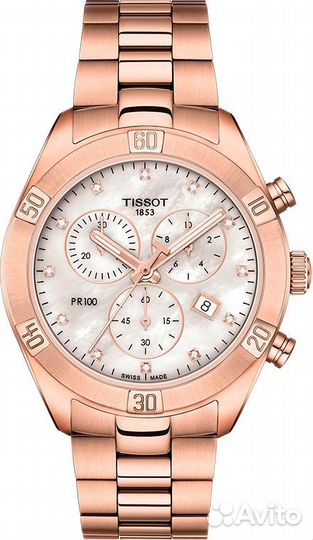 Tissot PR 100 Sport Chic Chrono 12 бриллиантов