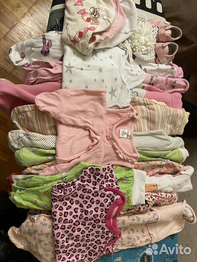 Пакет одежды на девочку 0-3 мес