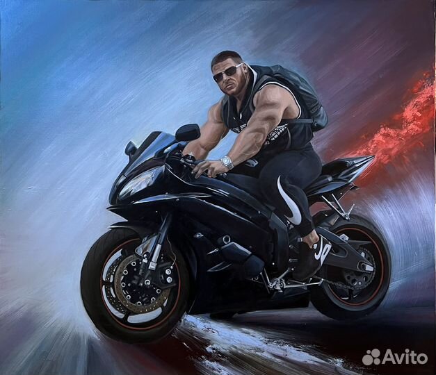 Портрет маслом на холсте, художник