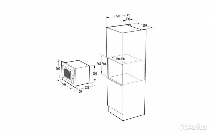 Микроволновая печь встраиваемая Горенье