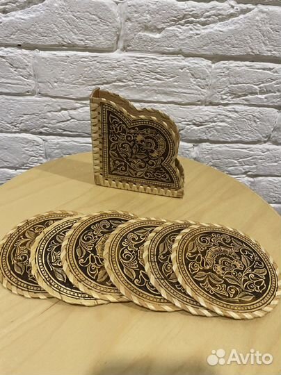 Набор подставок из бересты