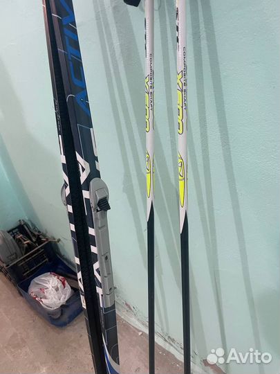 Лыжи stels + палки автоматическое крепление