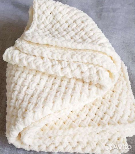 Плед детский вязаный ручная работа