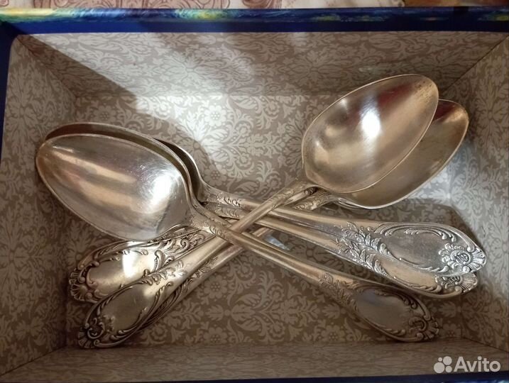 Мельхиоровые ложки столовые СССР