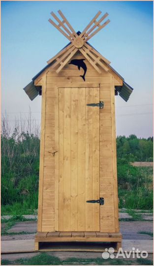 Уличный туалет с декором ржт 418
