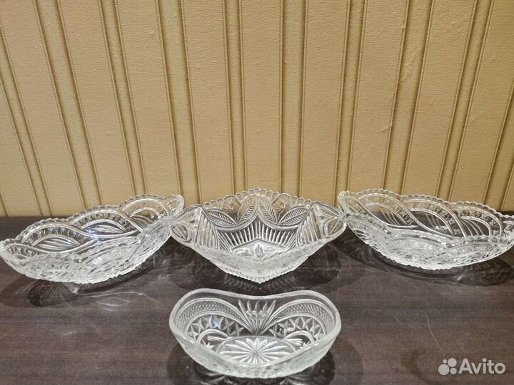 Ваза для фруктов хрусталь