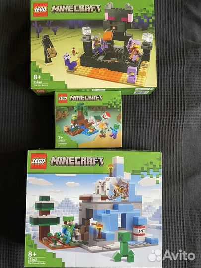 Наборы Lego minecraft 21240/21242/21243оригинал