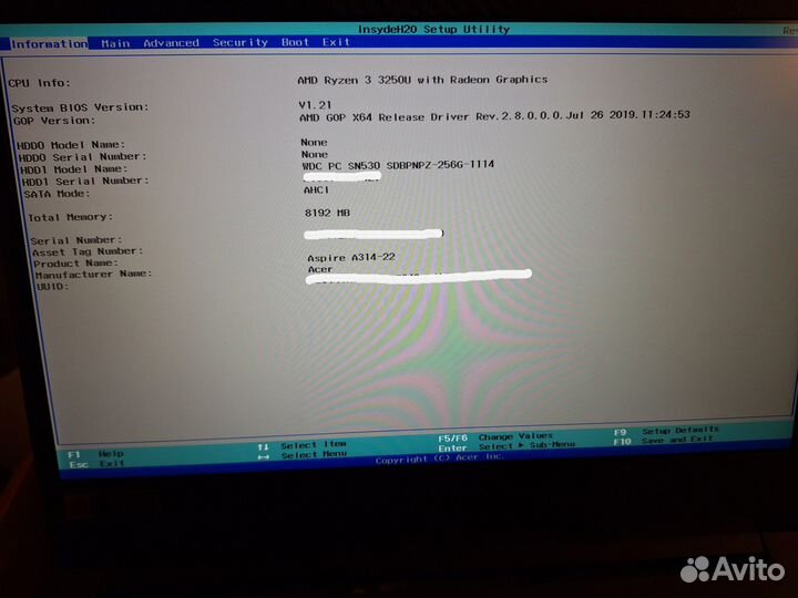 Продам ноутбук Acer Aspire 3 A314-22-R632 NX.hvver