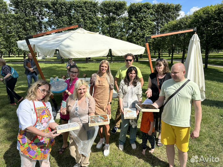 Мастер класс по флюид арт жидкому акрилу