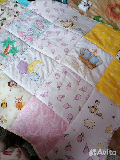 Лоскутное одеяло ручной работы детское