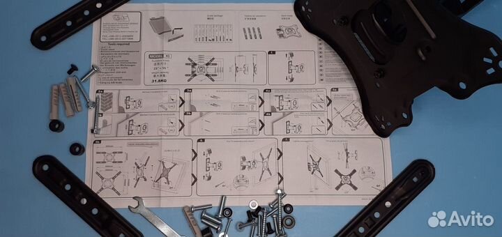 Кронштейн X1 Наклонно- поворотный Для больших тв