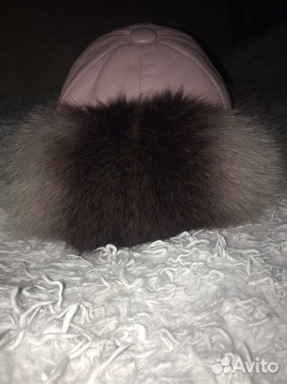 Шапка ушанка натуральный мех женская