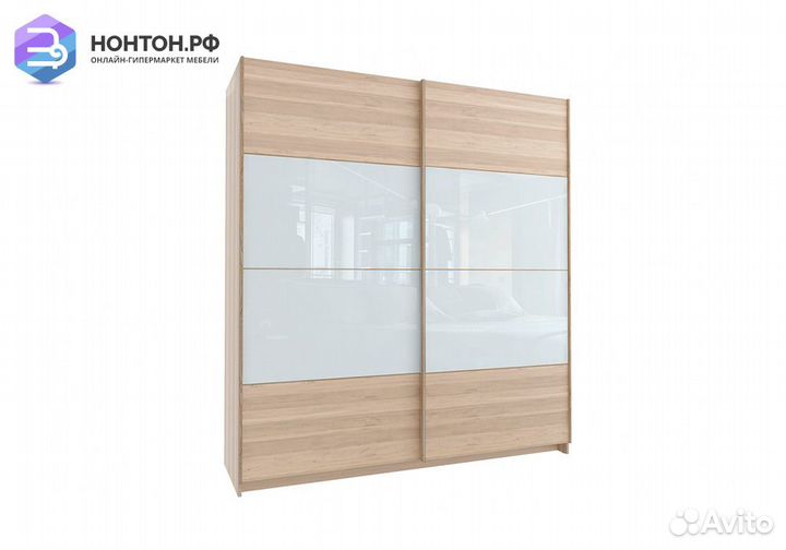 Шкаф-купе Марвин-4 дуб телемарк / стекло белое