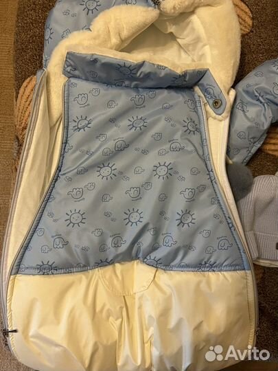 Конверт на выписку для мальчика зимний