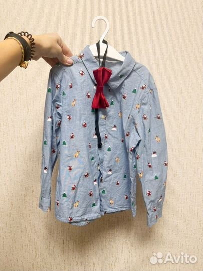 Праздничная рубашка новогодняя H&M