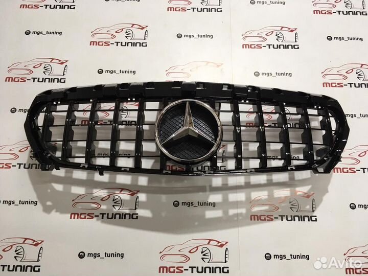 Решетка на Mercedes CLA class w117 GT Хром звезда