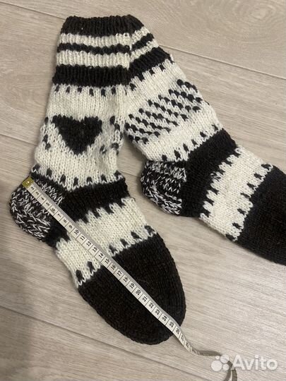 Носки шерстяные вязаные высокие (гольфы)