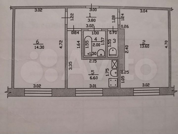 2-к. квартира, 41,3 м², 1/5 эт.
