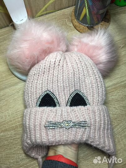 Шапка для девочки зима новая