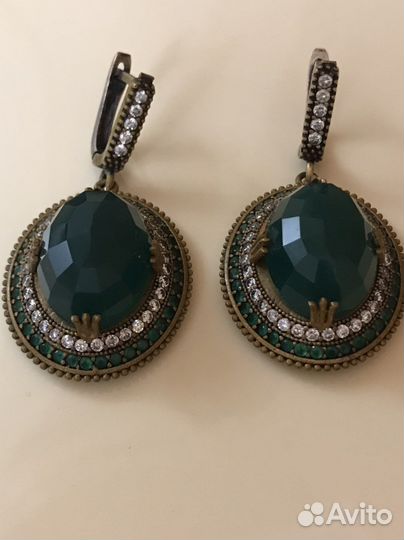 Сережки серебро
