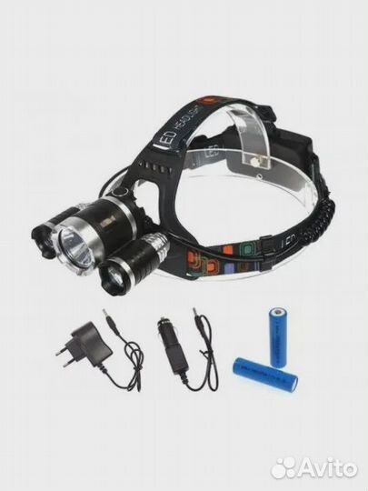 Фонарик налобный High Power Headlamp 3 x Cree T6