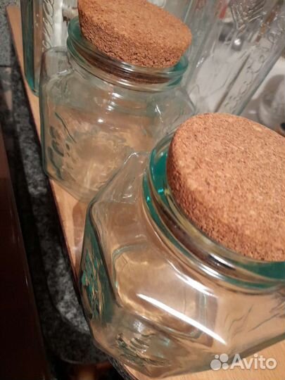 3 шт. Банки стеклянные для хранения сыпучих продук
