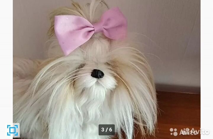 Собака игрушка натуральная шерсть