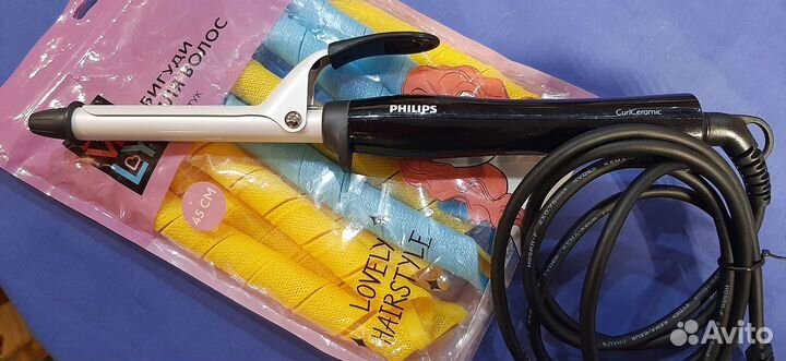 Щипцы для завивки волос philips