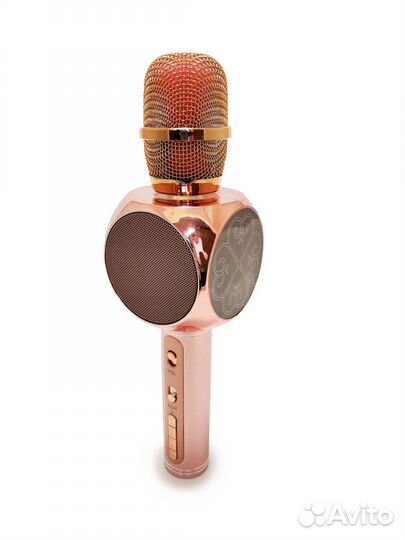 Красивый караоке-микрофон YS-63 rose gold.Маг-н