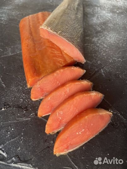 Кета копчёная (боковник, теша, балык)