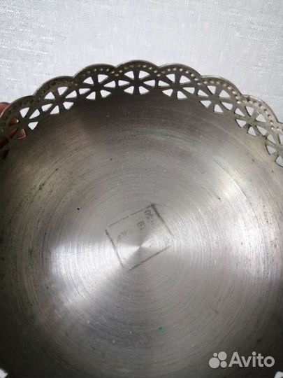 Мельхиоровая конфетница