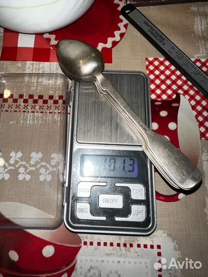 Ложки серебро 800* 4 шт 100гр