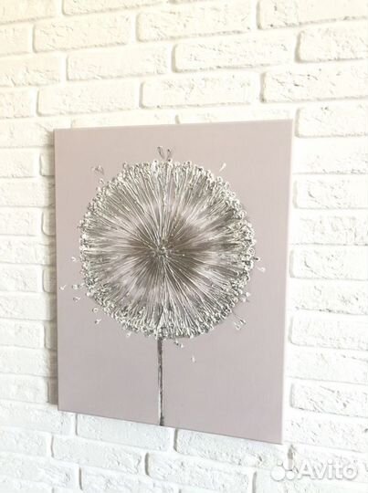 Стильная картина одуванчики