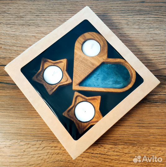 Подсвечник из дерева